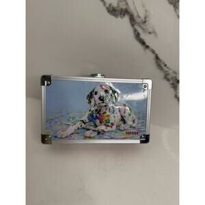 Vaultz Embossed Pink Spotted Dalmatian Dog Locking Supply Pencil Box Case